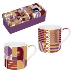 EASY LIFE GEOMETRIC ART Coffret Mug Porcelaine Easylife - Les 2 SC -Peugeot Boutique geometric art coffret mug porcelaine easylife les 2 sc p 7