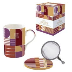 EASY LIFE GEOMETRIC ART Coffret Mug Tisanière Porcelaine 350 Ml EASYLIFE SC -Peugeot Boutique geometric art coffret mug tisaniere porcelaine 350 ml easylife sc p 7