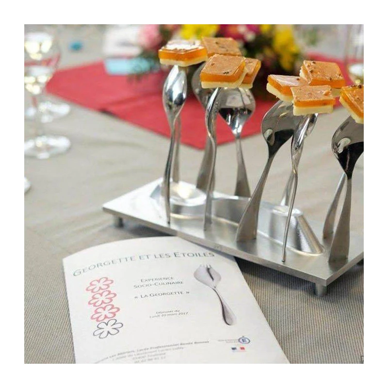 GEORGETTE Standing Demoiselle Fourchette Inox 18/10 Finition Brillante Droitier 3 GEORGETTE Standing Demoiselle Fourchette Inox 18/10 Finition Brillante Droitier – Image 3