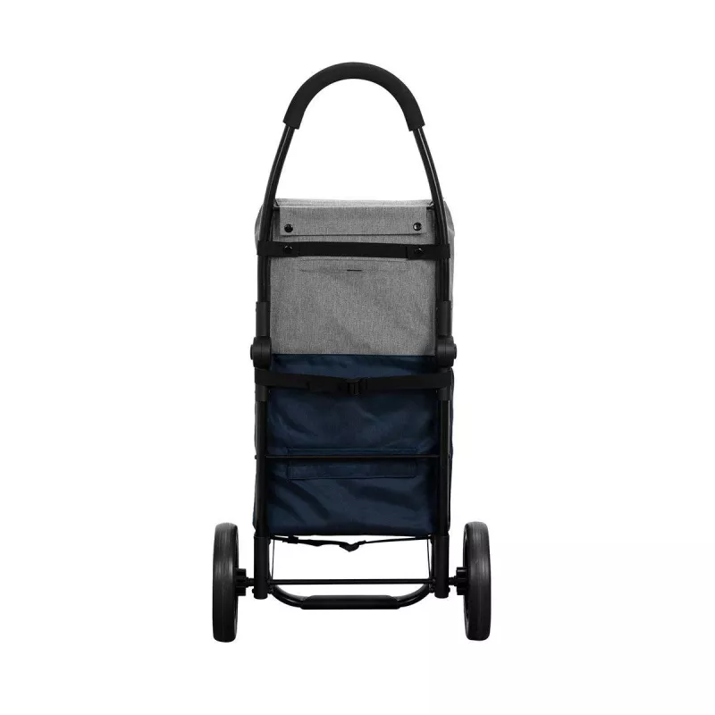 GO TWO Compact Poussette De Marché Chariot De Courses Pliable PLAYMARKET Bleu Indigo Texturé 12 GO TWO Compact Poussette De Marché Chariot De Courses Pliable PLAYMARKET Bleu Indigo Texturé – Image 12