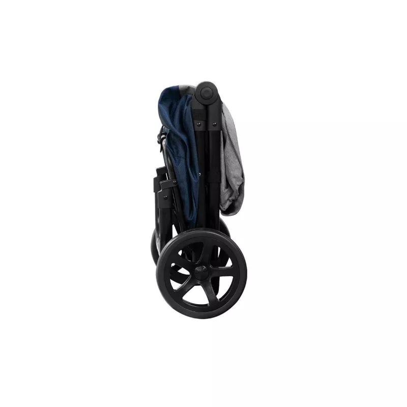 GO TWO Compact Poussette De Marché Chariot De Courses Pliable PLAYMARKET Bleu Indigo Texturé 4 GO TWO Compact Poussette De Marché Chariot De Courses Pliable PLAYMARKET Bleu Indigo Texturé – Image 4