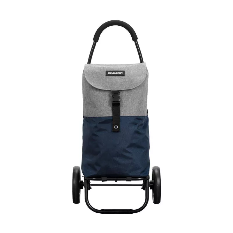 GO TWO Compact Poussette De Marché Chariot De Courses Pliable PLAYMARKET Bleu Indigo Texturé 7 GO TWO Compact Poussette De Marché Chariot De Courses Pliable PLAYMARKET Bleu Indigo Texturé – Image 7