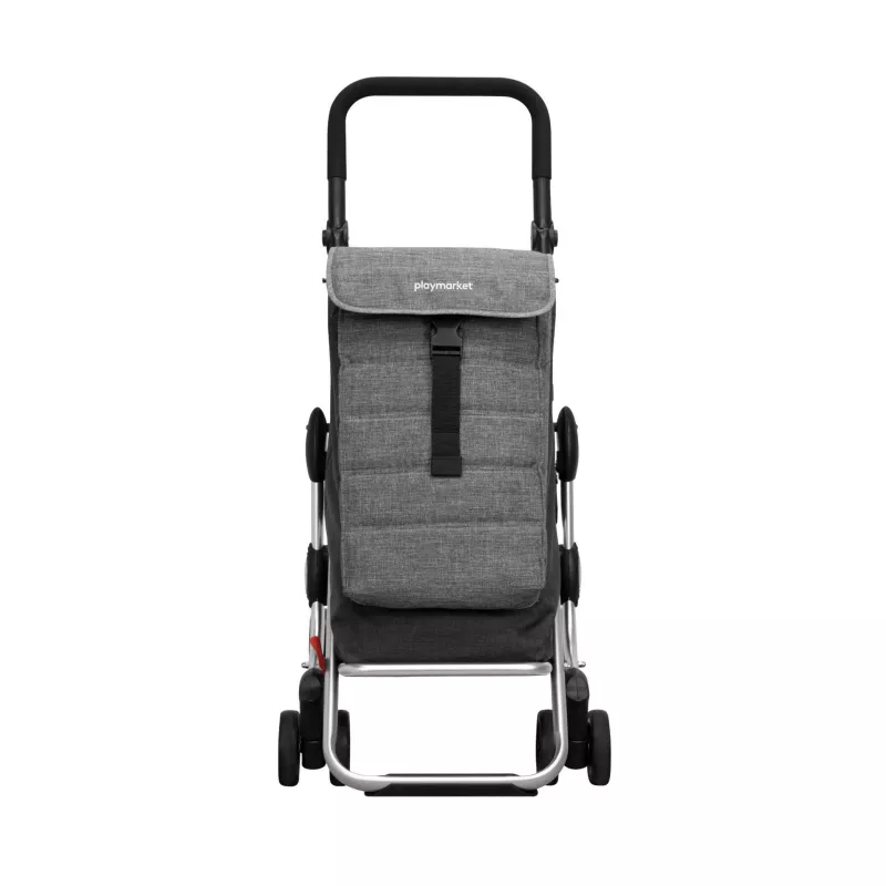 GO UP Trendy Poussette De Marché Chariot De Courses 6 Roues PLAYMARKET Noir Gris Texturé 13 GO UP Trendy Poussette De Marché Chariot De Courses 6 Roues PLAYMARKET Noir Gris Texturé – Image 13
