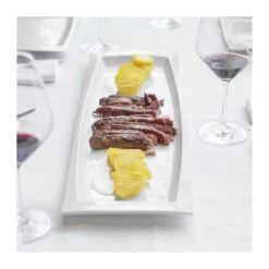 GONDOLA Plat Rectangulaire Porcelaine Blanche L60 -Peugeot Boutique gondola plat rectangulaire porcelaine blanche l60 3