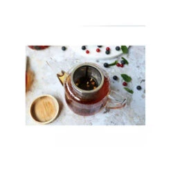 GUSTAVE Théière En Verre Borosilicate Bouchon Bois 1.2 L OGO -Peugeot Boutique gustave theiere en verre borosilicate bouchon bois 12 l ogo 11