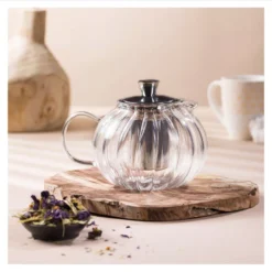 GYOKURO Théière En Verre Borosilicate Avec Infuseur Inox Et Fond Dévissable CRISTEL 0,8 L