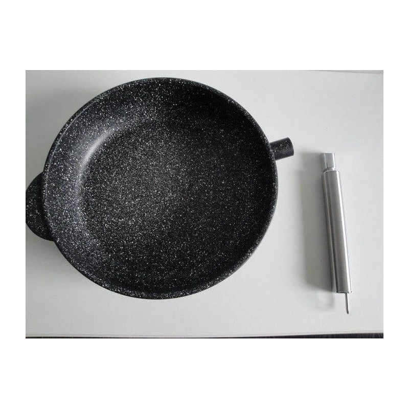 JULIENNE GRANIT Sauteuse En Fonte Aluminium Aspect Pierre Avec Couvercle Manche Amovible INDUCTION D28 6 JULIENNE GRANIT Sauteuse En Fonte Aluminium Aspect Pierre Avec Couvercle Manche Amovible INDUCTION D28 – Image 6