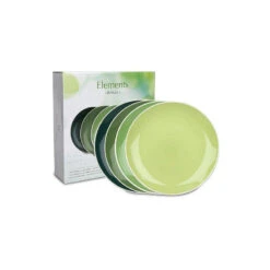 JUNGLE Assiette Plate En Porcelaine Vert - Les 4 SC