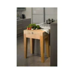 LE PLOT De Chabret Billot Contemporain En Bois Debout De Charme Piètement Noyer L70