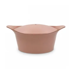 L´incroyable Cocotte Cookut Revêtement Céramique Rose Guimauve - Sans Bouton Ni Manique 28 Cm