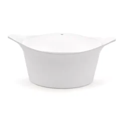 L´incroyable Cocotte Cookut Revêtement Céramique Blanc Polaire - Sans Bouton Ni Manique 24 Cm