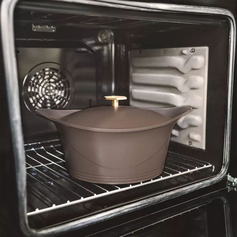 L´incroyable Cocotte Cookut Revêtement Céramique Moka - Sans Bouton Ni Manique 24 Cm 9 L´incroyable Cocotte Cookut Revêtement Céramique Moka - Sans Bouton Ni Manique 24 Cm – Image 9