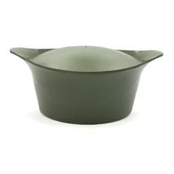L´incroyable Cocotte Cookut Revêtement Céramique Vert Fougère - Sans Bouton Ni Manique 24 Cm