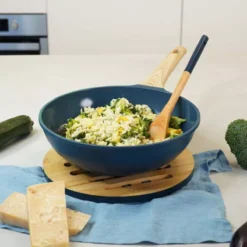 L´incroyable Wok Cookut Revêtement Céramique 28 Cm - Bleu Myrtille