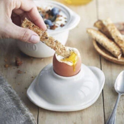 L´OEUF Cocotte Coquetier En Céramique EMILE HENRY Blanc Argile