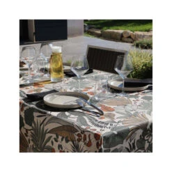 LOMBOK Nappe 70% Coton 30% Polyester Enduit 150X150 Bronze SUD ETOFFE