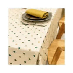 LORETTE Nappe 70% Coton 30% Polyester Enduit 250X150 Emeraude SUD ETOFFE -Peugeot Boutique lorette nappe 70 coton 30 polyester enduit 250x150 emeraude sud etoffe 3