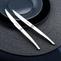 AMEFA Lou Laguiole Coffret De 6 Couteaux Steak Jet Sablé