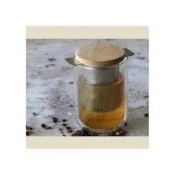 LUKE Infuseur à Thé / Tisanière En Inox Filtre Permanent Rétractable OGO Avec Couvercle Bois -Peugeot Boutique luke infuseur a the tisaniere en inox filtre permanent retractable ogo avec couvercle bois 6