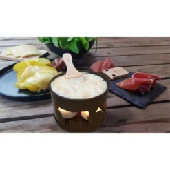 LUMI Raclette à La Bougie Individuelle Cookut- Les 2 Série Limitée Vache Marron -Peugeot Boutique lumi raclette a la bougie individuelle cookut les 2 serie limitee vache marron 3