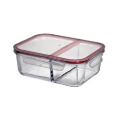 Lunch Box Boite Alimentaire Rectangle 2 Compartiments En Verre KUCHENPROFI 1.7L