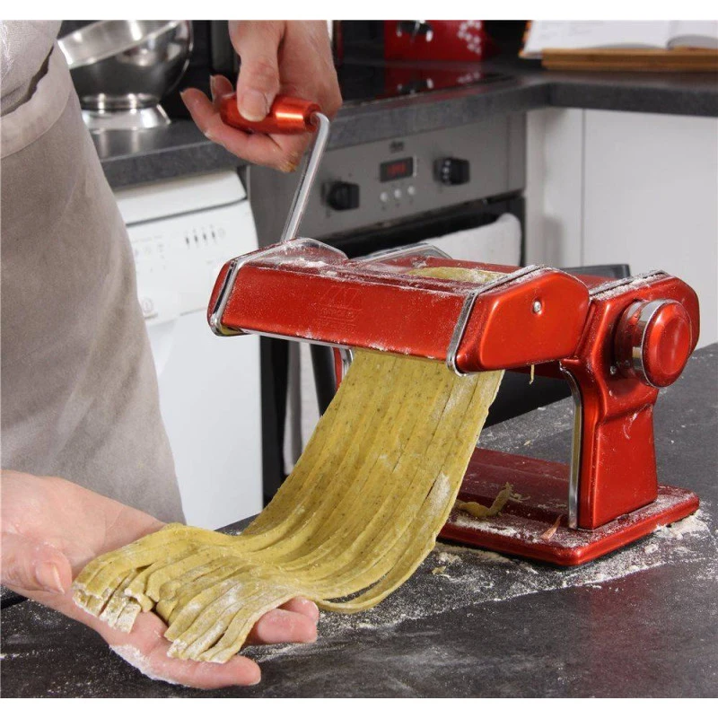 Machine à Pâtes Manuelle ATLAS 150 MARCATO Rouge 1 Machine à Pâtes Manuelle ATLAS 150 MARCATO Rouge