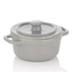 MALIN Mini Cocotte Ronde En Céramique Kela D14 Gris