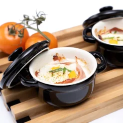 MALIN Mini Cocotte Ronde En Céramique Kela D14 Gris -Peugeot Boutique malin mini cocotte ronde en ceramique kela d14 gris p 4