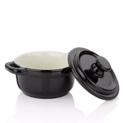 MALIN Mini Cocotte Ronde En Céramique Kela D14 Noir