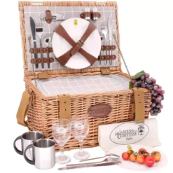 Malle Panier Pique Nique Osier Les Jardins De La Comtesse Concorde 2 Personnes