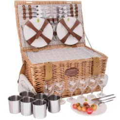 Malle Panier Pique Nique Osier Les Jardins De La Comtesse Concorde 6 Personnes