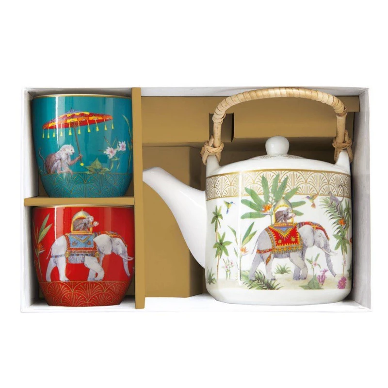 EASY LIFE MARAJAH Coffret Théière Avec 2 Tasses Gobelet Porcelaine EASYLIFE 6 EASY LIFE MARAJAH Coffret Théière Avec 2 Tasses Gobelet Porcelaine EASYLIFE – Image 6