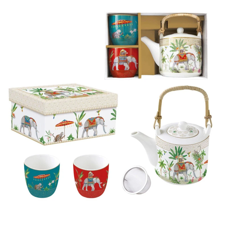EASY LIFE MARAJAH Coffret Théière Avec 2 Tasses Gobelet Porcelaine EASYLIFE 8 EASY LIFE MARAJAH Coffret Théière Avec 2 Tasses Gobelet Porcelaine EASYLIFE – Image 8