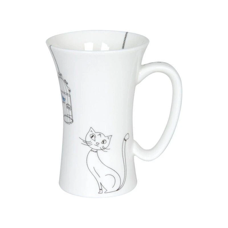 MEGA MUG Porcelaine Könitz Chat Et Oiseau 63cl 1 MEGA MUG Porcelaine Könitz Chat Et Oiseau 63cl