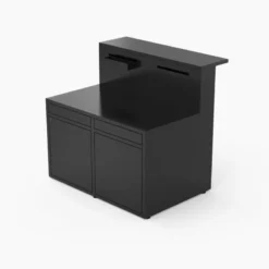 Meuble De Cuisine Extérieure 2 Portes Avec Comptoir Bar Noir Forge Adour CBN