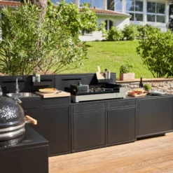 Meuble De Cuisine Extérieure 2 Portes Avec Comptoir Bar Noir Forge Adour CBN -Peugeot Boutique meuble de cuisine exterieure 2 portes avec comptoir bar noir forge adour cbn 4