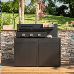 Meuble De Cuisine Extérieure 2 Portes Avec Comptoir Bar Noir Forge Adour CBN -Peugeot Boutique meuble de cuisine exterieure 2 portes avec comptoir bar noir forge adour cbn 7