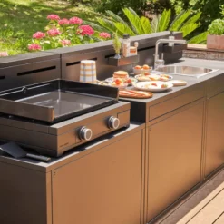 Meuble De Cuisine Extérieure Desserte Avec Comptoir Bar Noir Forge Adour CBN -Peugeot Boutique meuble de cuisine exterieure desserte avec comptoir bar noir forge adour cbn 11