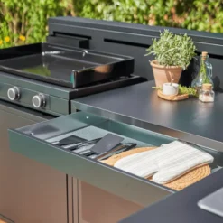 Meuble De Cuisine Extérieure Desserte Avec Comptoir Bar Noir Forge Adour CBN -Peugeot Boutique meuble de cuisine exterieure desserte avec comptoir bar noir forge adour cbn 16