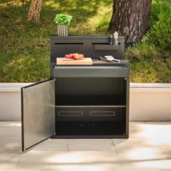 Meuble De Cuisine Extérieure Desserte Avec Comptoir Bar Noir Forge Adour CBN -Peugeot Boutique meuble de cuisine exterieure desserte avec comptoir bar noir forge adour cbn 17