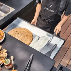 Meuble De Cuisine Extérieure Desserte Avec Comptoir Bar Noir Forge Adour CBN -Peugeot Boutique meuble de cuisine exterieure desserte avec comptoir bar noir forge adour cbn 2