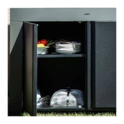 Meuble Plancha Desserte Mobile Table Acier FELIX ENO 120 X 60 Gris Taupe -Peugeot Boutique meuble plancha desserte mobile table acier felix eno 120 x 60 gris taupe 9