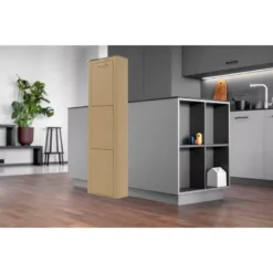 Meuble Poubelle De Cuisine Tri Sélectif CUBEK DHO - 1 Colonne 3 Bacs Sable SC -Peugeot Boutique meuble poubelle de cuisine tri selectif cubek dho 1 colonne 3 bacs sable 8