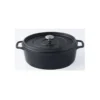 MIJOTEUSE Cocotte Ovale Fonte émaillée INVICTA NOIR D33