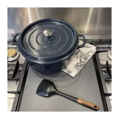 Mijoteuse Cocotte Ronde Fonte émaillée INVICTA Bleu Réglisse D28