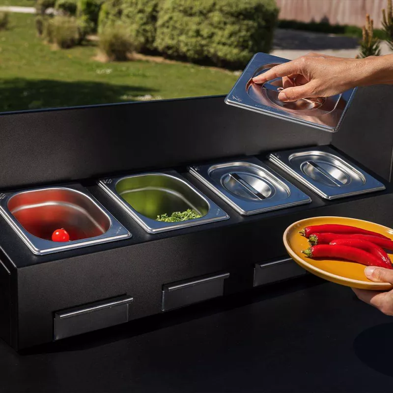 MODULO Cuisine Extérieure Elément Crédence Gastronorm 4 Bacs ENO 8 MODULO Cuisine Extérieure Elément Crédence Gastronorm 4 Bacs ENO – Image 8