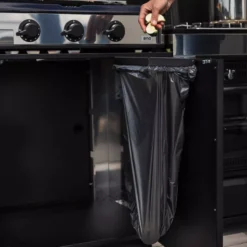 MODULO Cuisine Extérieure Support Sac Poubelle ENO Acier Noir