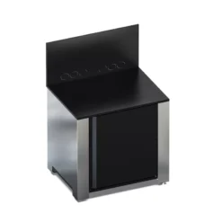 MODULO Pack Cuisine Extérieure Elément Meuble Plancha Inox +porte Acier Noir ENO