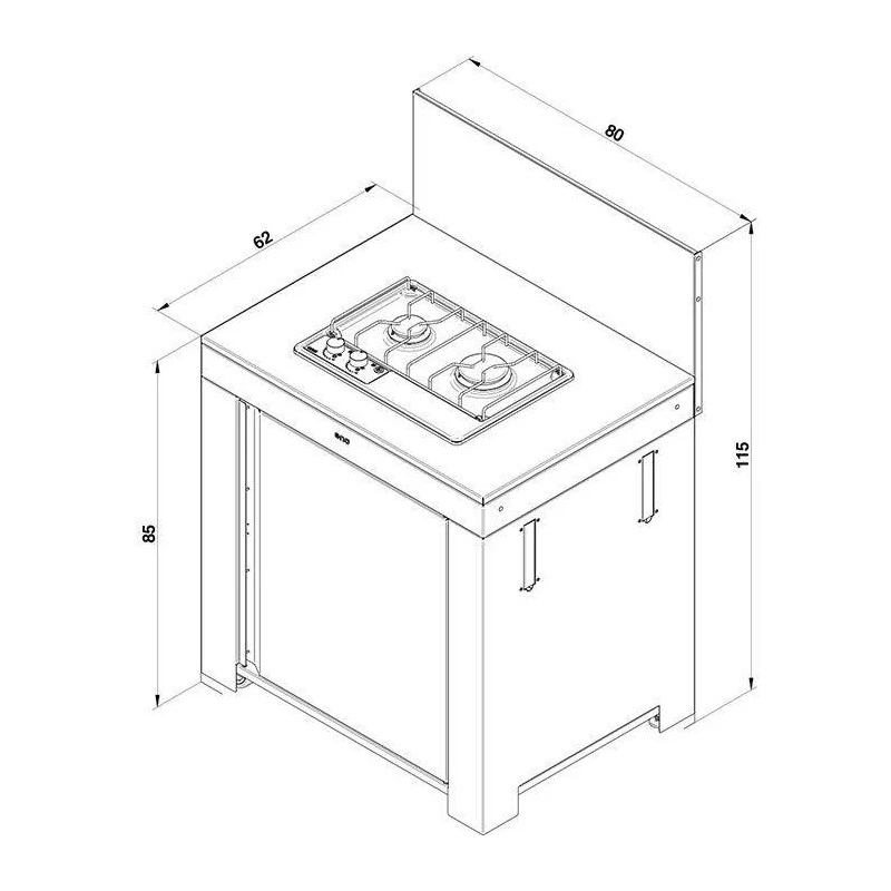 MODULO Pack Cuisine Extérieure MASTER Elément Pour Table De Cuisson Inox Acier Galvanisé Noir ENO 11 MODULO Pack Cuisine Extérieure MASTER Elément Pour Table De Cuisson Inox Acier Galvanisé Noir ENO – Image 11