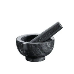 Mortier Et Pilon En Marbre NOIR D11 Cm KUCHENPROFI